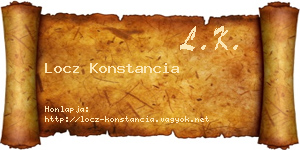 Locz Konstancia névjegykártya